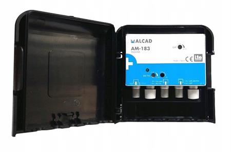 Alcad AM-183 zesilovač FM+DAB/1xUHF, zisk 24dB, LTE 5G, 12V, venkovní
