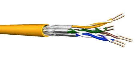 Draka UC1500 HS22 síťový kabel S/FTP (SFTP) cat. 7a LSHF Dca drát, stíněný, žlut