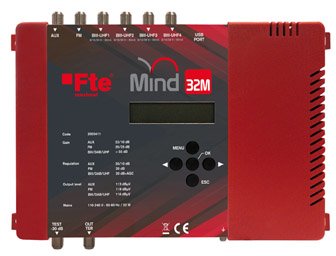 Fte Mind 32M program. zesilovač FM/III/UHF/Aux, zisk 55dB/116dBuV, LTE 5G, tlačí