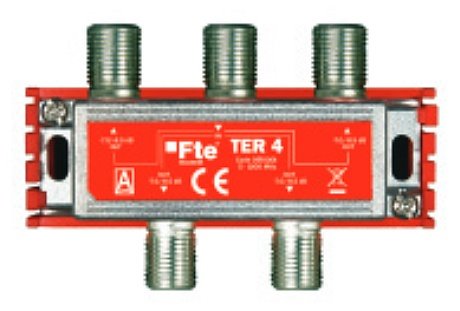 FTE TER 4 - rozbočovač F 6,2 dB, 4 výstupy, 5-1000 MHz