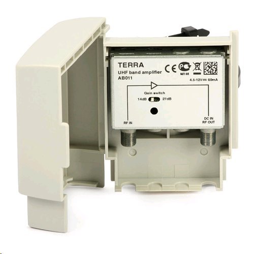 Terra AB011 zesilovač UHF, zisk 27dB, 12V, venkovní