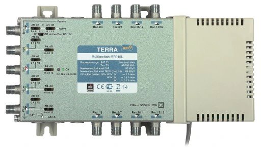 TERRA Multipřepínač radiální koncový MR916L s LTE filtrem