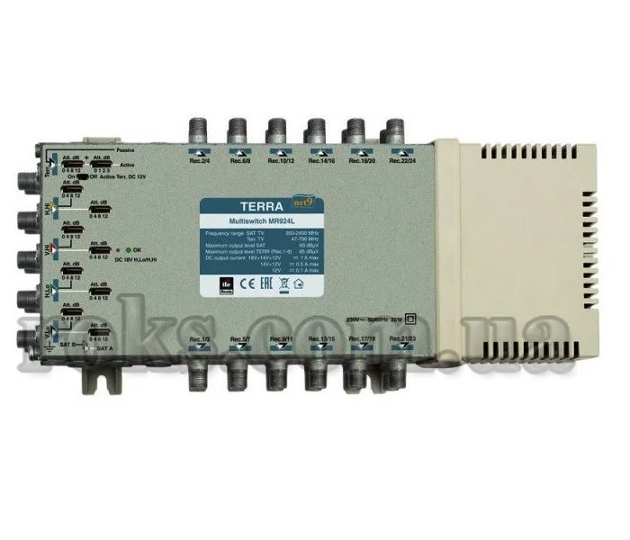 TERRA Multipřepínač radiální koncový MR924L s LTE filtrem