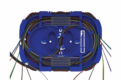 AFL HS optická kazeta SPT01 - 24x svár modrá, komplet