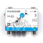 Alcad CA-371 zesilovač I/FM/DAB/1xUHF, 2 výstupy, zisk 38dB/107dBuV, LTE 5G