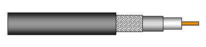 Draka COAX 2.7/7.3 AF PE, Fca kabel 50 Ohm drát, 93% opletení, venkovní, cívka 500m