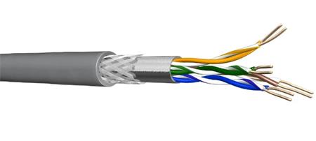 Draka UC300 HS24 síťový kabel SF/UTP (SFTP) cat. 5e LSHF Eca drát, stíněný, šedý