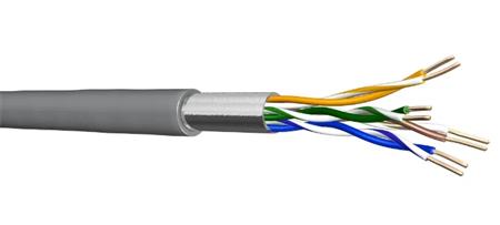 Draka UC300 S24 síťový kabel F/UTP (FTP) cat. 5e PE Fca drát, stíněný, černý, cí