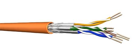 Draka UC900 HS23 síťový kabel S/FTP (SFTP) cat. 7 LSHF Eca drát, stíněný, oranžo