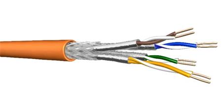 Draka UC900 SS27 síťový kabel S/FTP (SFTP) cat. 7 LSHF Eca lanko, stíněný, oranž
