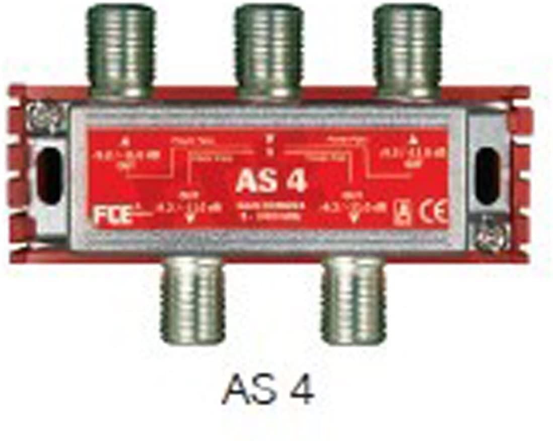 FTE AS 4 - rozbočovač F 9,2 dB, 4 výstupy, 5-2400 MHz, průchozí DC