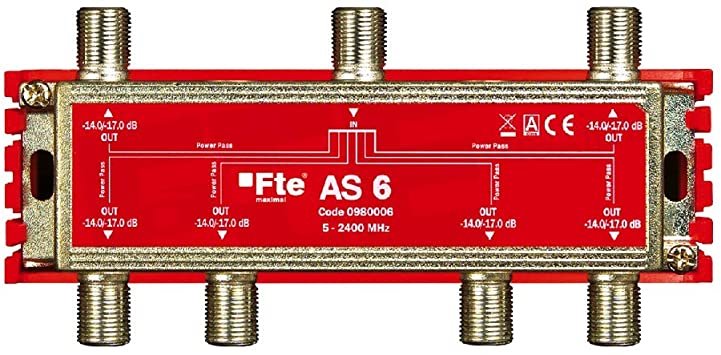 Fte AS 6 satelitní rozbočovač na 6 TV 5-2400MHz