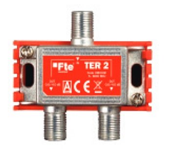 FTE TER 2 - rozbočovač F 3,5 dB, 2 výstupy, 5-1000 MHz