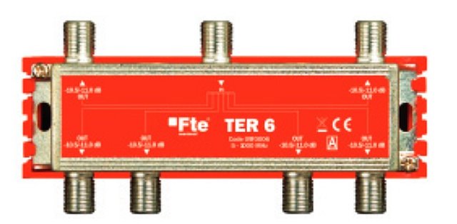 FTE TER 6 - rozbočovač F 9,5 dB, 6 výstupů, 5-1000 MHz