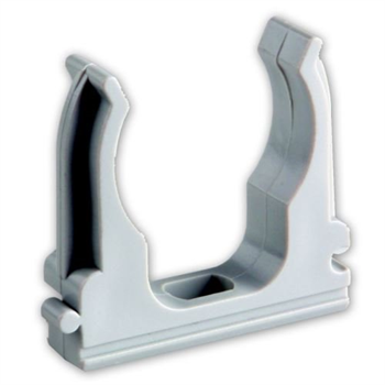 Malpro CLOB25 příchytka trubek 25mm, PVC, šedá