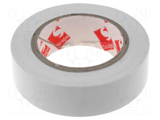 SCAPA 2702 bílá 0,13mm x 15mm x 10m - izolační samolepící páska PVC