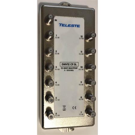 Teleste 3DMV12C9-F MultiTAP 12x17dB, 5-1218MHz, odstupňovaný s náklonem, vertik