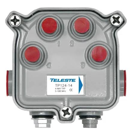 Teleste TP124-11 trasový odbočovač 4x11dB, 5-1000MHz, line 5/8f, tap Ff, venkovn