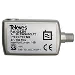 Televes 403201 LTE filtr 4G+5G (LTE 700 MHz), průchozí napájení, vnitřní
