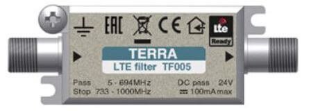 Terra TF005 LTE filtr 4G+5G (LTE 700 MHz), průchozí napájení, vnitřní