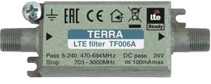Terra TF006A propust 5-240 a 470-694 MHz, filtr 4G+5G (LTE 700 MHz), vnitřní