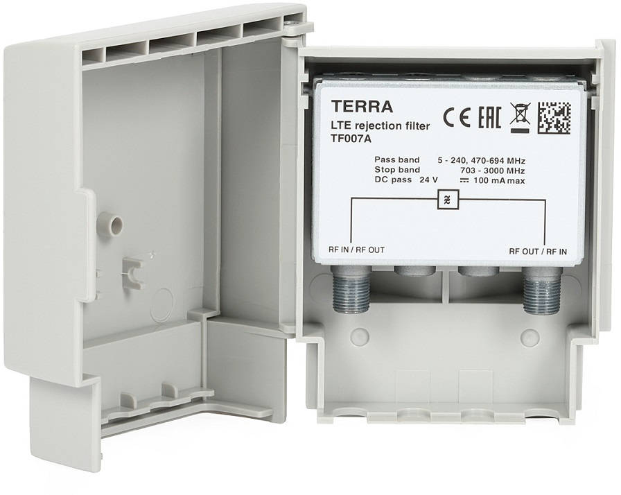 Terra TF007A propust 5-240 a 470-694 MHz, filtr 4G+5G (LTE 700 MHz), venkovní