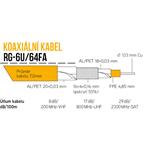 TsT RG-6U/64FA LSZH koaxiální kabel 1,13/4,85/7mm, 3x stín., nehořlavý Dca, cívka 305m