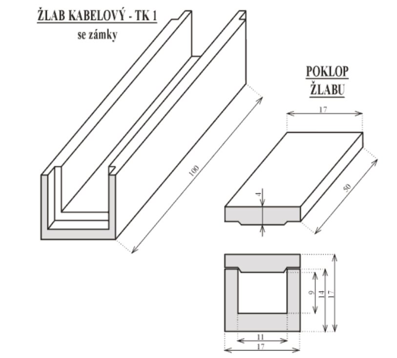 TUZ BETONOVÝ ŽLAB TK1 (17x14)