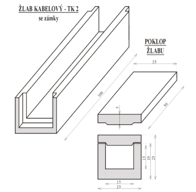 TUZ BETONOVÝ ŽLAB TK2 (23x19)